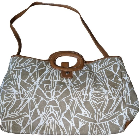 LIZ CLAIBORNE BORA BORA CANVAS TOTE - Picture 1 of 9